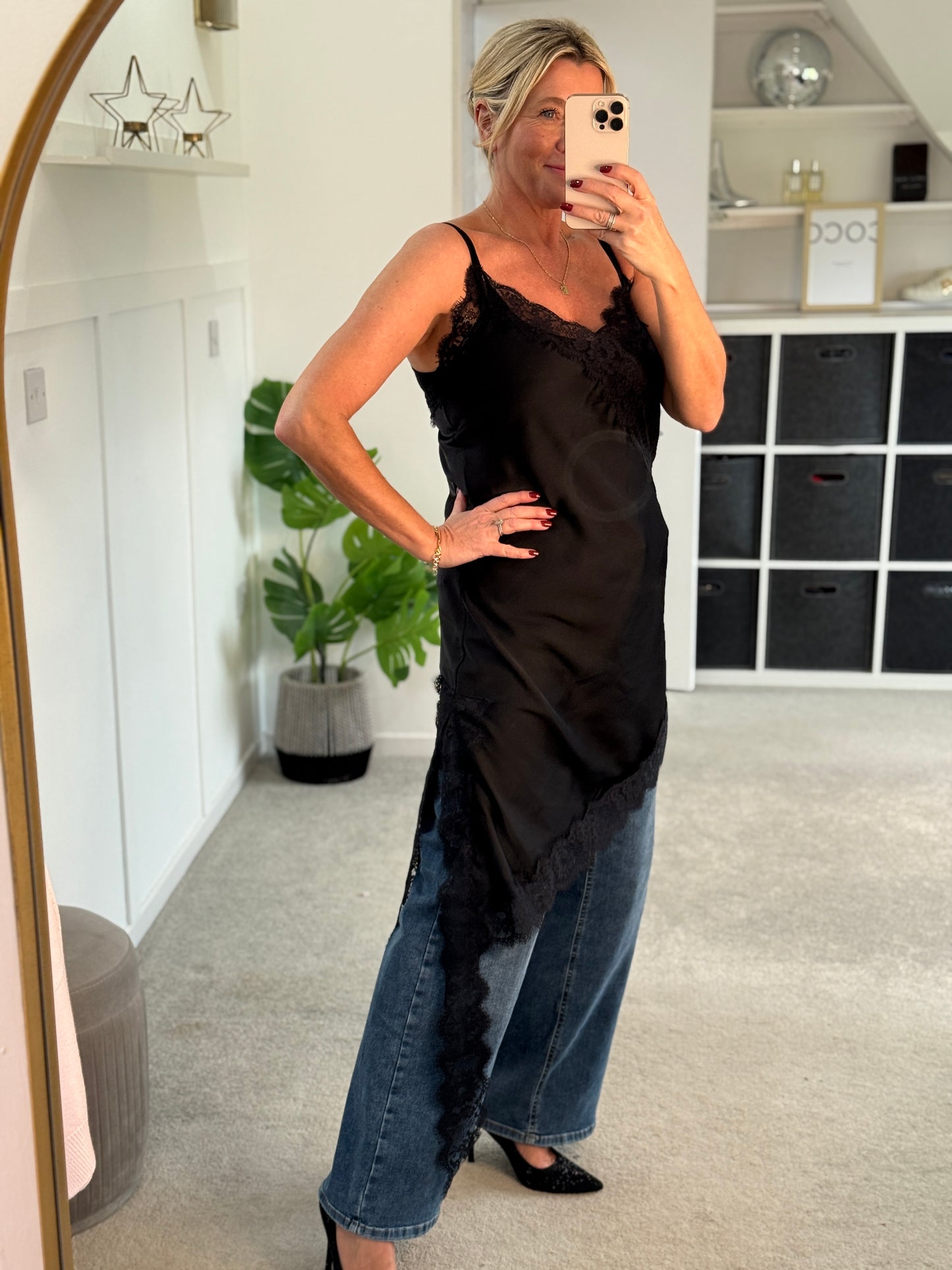 Asymmetric Satin/Lace Dress | 3 colours