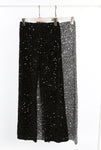 Black Sequin Wide Leg Trousers