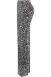 Black Sequin Wide Leg Trousers