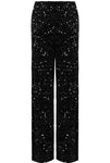 Black Sequin Wide Leg Trousers