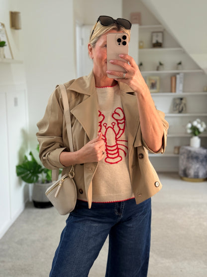Stone Trench Style Jacket