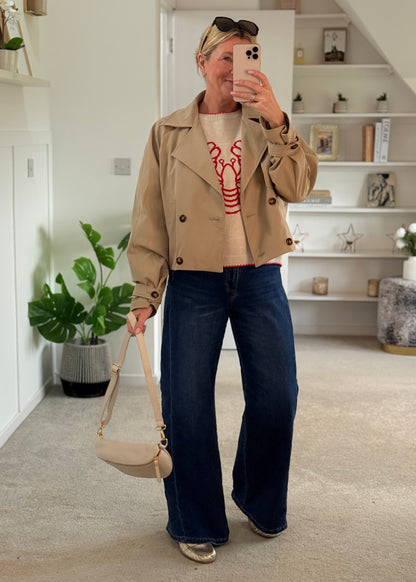 Stone Trench Style Jacket
