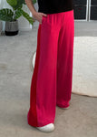 Pink/Red Stripe Wide Leg Trousers