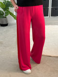 Pink/Red Stripe Wide Leg Trousers