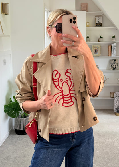 Stone Trench Style Jacket