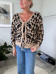 Leopard Tie Cardigan