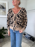 Leopard Tie Cardigan