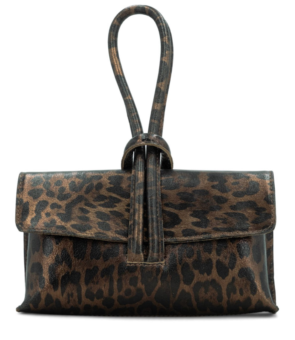 Brown Leopard Loop Clutch/Cross Body Bag