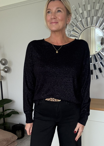 Black Glitter Jumper