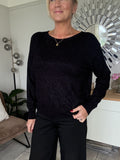 Black Glitter Jumper