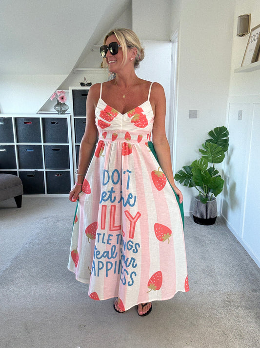 Bon Voyage Strappy Contrast Back Midi Dress