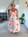 Bon Voyage Strappy Contrast Back Midi Dress