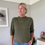 Khaki Half Sleeve Jumper