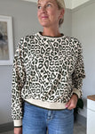 Khaki Leopard Print Sweatshirt/Top