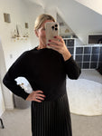 Black 2 in 1 Pleated Jumper Dress