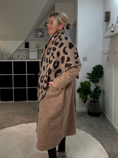 Mocha Double Breasted Cosy Coat