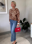 Tan Leopard Print Sweatshirt/Top