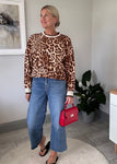 Tan Leopard Print Sweatshirt/Top