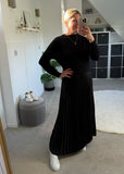 Black 2 in 1 Pleated Jumper Dress