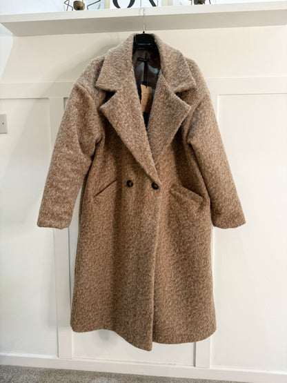 Mocha Double Breasted Cosy Coat