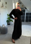 Black 2 in 1 Pleated Jumper Dress