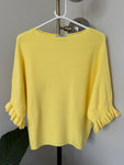 Yellow Frill Sleeve Jumper