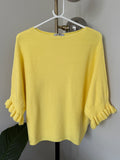 Yellow Frill Sleeve Jumper