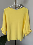 Yellow Frill Sleeve Jumper
