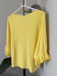 Yellow Frill Sleeve Jumper