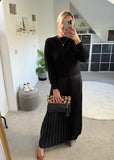 Black 2 in 1 Pleated Jumper Dress