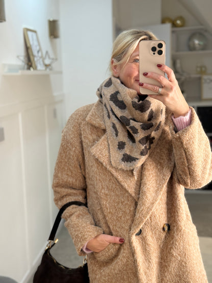 Mocha Double Breasted Cosy Coat