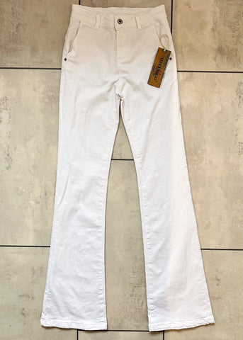 White Melly & Co Bootleg Flared Jeans