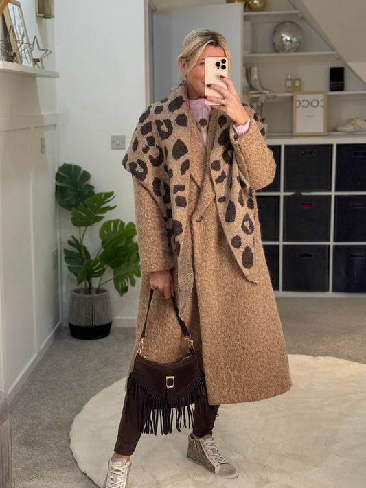 Mocha Double Breasted Cosy Coat