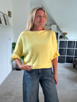 Yellow Frill Sleeve Jumper