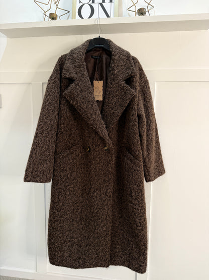 Chocolate Double Breasted Cosy Coat