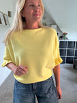 Yellow Frill Sleeve Jumper