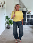 Yellow Frill Sleeve Jumper