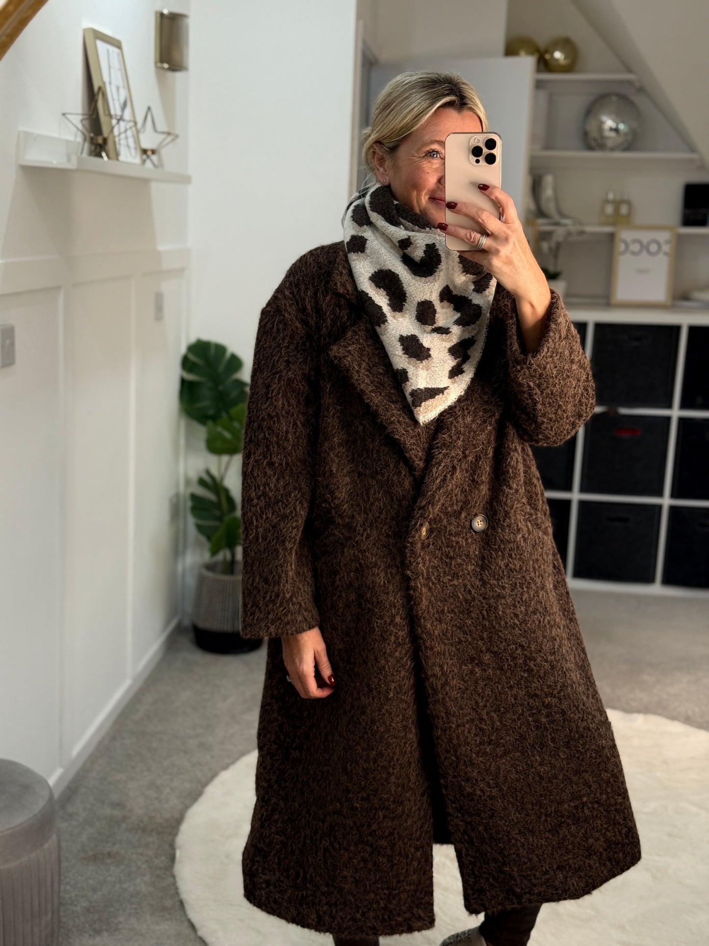 Chocolate Double Breasted Cosy Coat