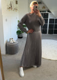 Grey/Silver 2 in 1 Pleated Jumper Dress