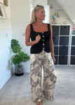Katy Puma Print Wide Leg Trousers