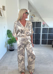 Katy Puma Print Wide Leg Trousers