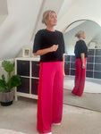 Pink/Red Stripe Wide Leg Trousers