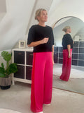 Pink/Red Stripe Wide Leg Trousers