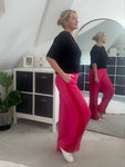 Pink/Red Stripe Wide Leg Trousers