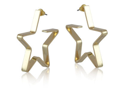 Gold Oversized Star Earrings