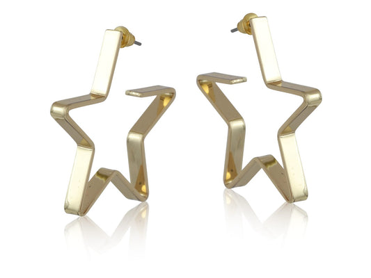 Gold Oversized Star Earrings