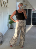 Katy Puma Print Wide Leg Trousers