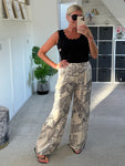 Katy Puma Print Wide Leg Trousers
