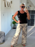 Katy Puma Print Wide Leg Trousers