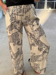 Katy Puma Print Wide Leg Trousers